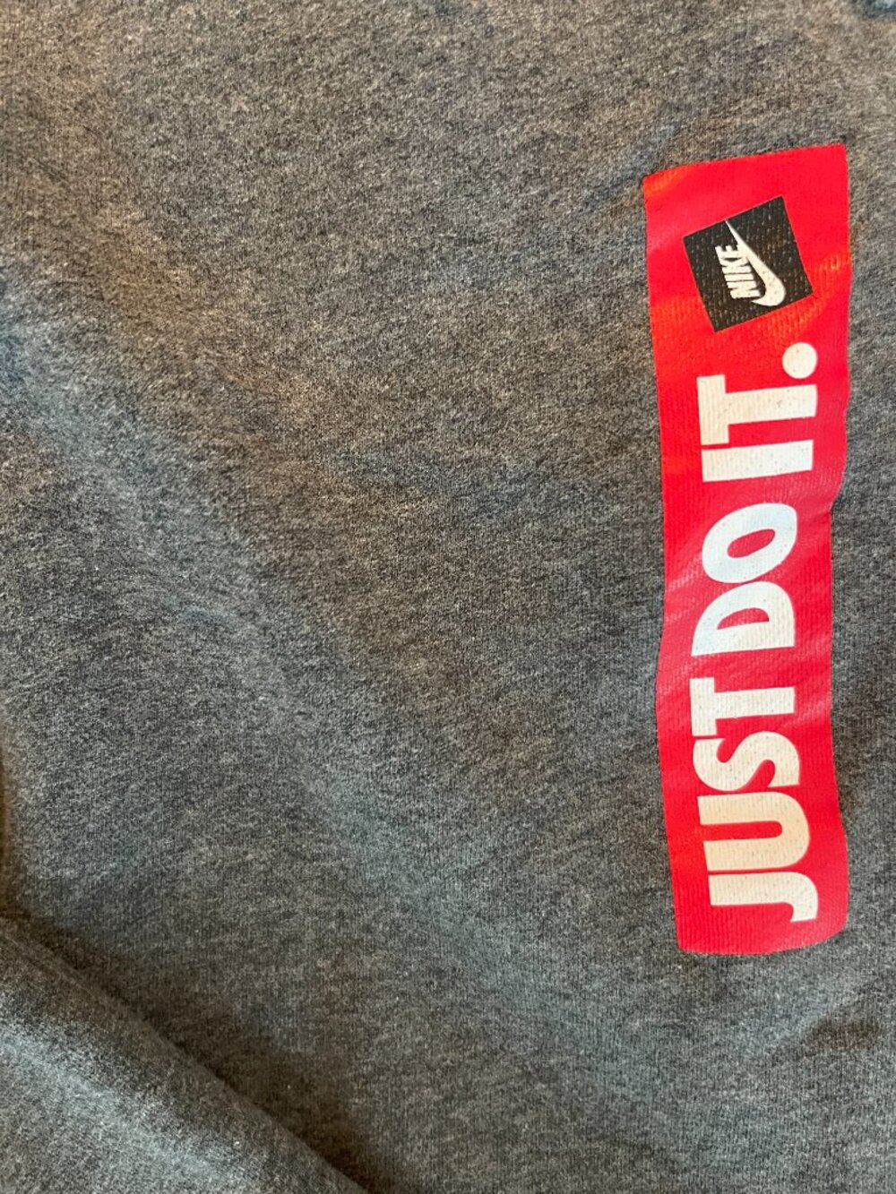 Nike Joggers Gray Just Do It Sweatpants Size M Athletic Fleece Pants - Picture 3 of 5